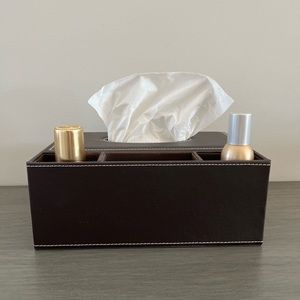 PU Leather Rectangular Tissue Box Cover - Multifunctional Tissue Box Holder
